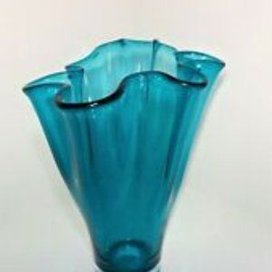 Lenox Organics Ruffle 12-Inch Centerpiece Vase in Turquoise